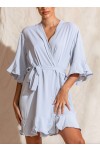 Bata Ruffle Celeste